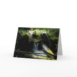 Mossy Waterfall; Happy Birthday Card