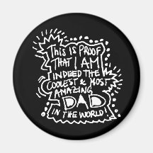 Most Amazing Dad 2 Fridge Magnets
