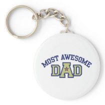 Most Awesome Dad Keychain