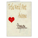 Most Awesome Stepmom Greeting card