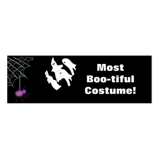 Most Boo-tiful Costume! award Business Cards (front side)