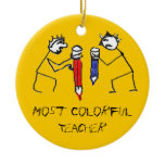 Most Colorful Teacher Christmas Tree Ornament