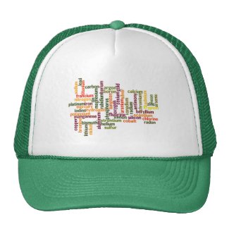 Most Common Elements (Word Cloud Chemistry) Trucker Hats