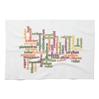 Most Common Elements (Word Cloud Chemistry) Kitchen Towels