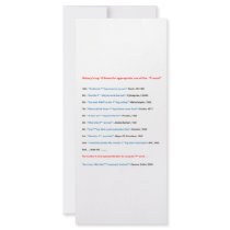 MOST FAMOUS HISTORICAL USE OF "F-WORD" CUSTOM RACK CARD