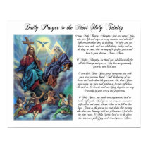 Most Holy Trinity Daily Prayer Poster
