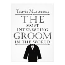 Most Interesting Groom Bachelor Party Invite invitations