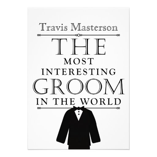 Most Interesting Groom Bachelor Party Invite