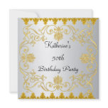 Most Popular Elegant White Gold  Invitation