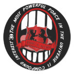most powerful force in the universe round stickers