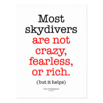Most Skydivers Postcard