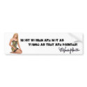 Die meisten Frauen ... Bumper Sticker autoaufkleber