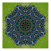 Moth Mandala posters