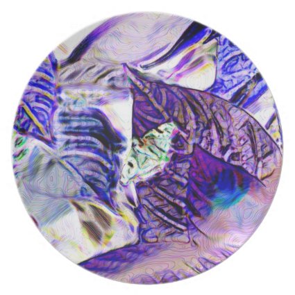 moth on plant purple blue bright abstract dinner plate