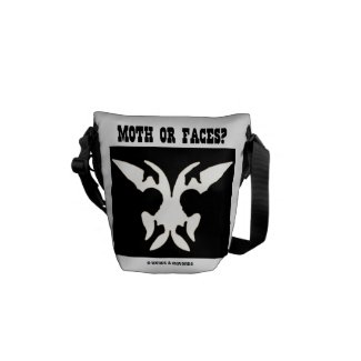 Moth Or Faces? (Optical Illusion Black White) Courier Bags