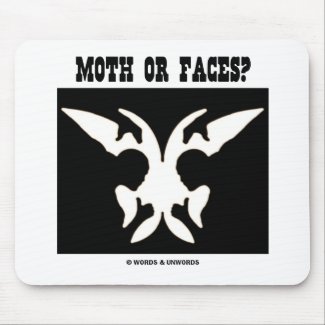 Moth Or Faces? (Optical Illusion) Mousepads