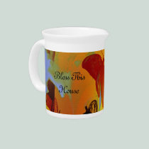 Moth To A Flame Abstract Art Pitcher pitchers