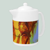 Moth To A Flame Abstract Art Teapot teapots
