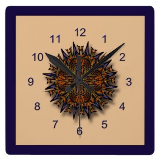 Moth Wing Mandala Abstract Wall Clock