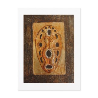 Mother Africa_African Art Mask Postcard postcard