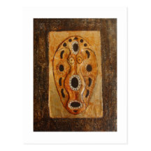 Mother Africa_African Art Mask Postcard