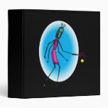 Mother Alien Playing Tennis 3 Ring Binder