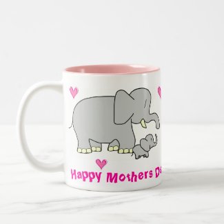 mother and baby elephant mug mug