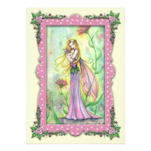 Mother and Baby Fairy Baby Shower Invitations