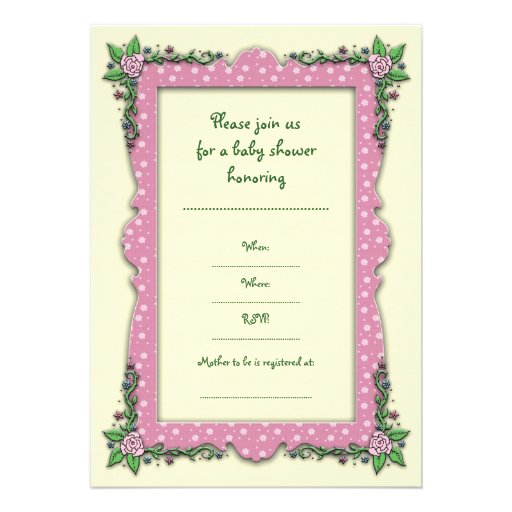 Mother and Baby Fairy Baby Shower Invitations