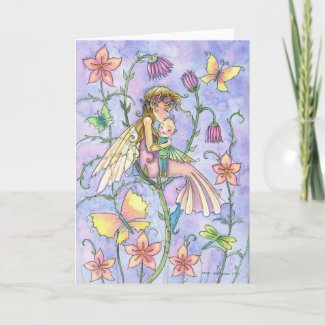 Mother and Baby Fairy Greeting Card card