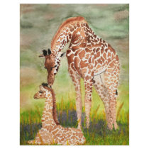 Mother and Baby Giraffes Customized Letterhead