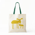Mother and Baby Golden Deer Cartoon bags