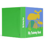 Mother and Baby Golden Deer Cartoon Binder