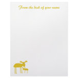 Mother and Baby Golden Deer Cartoon Letterhead