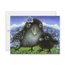 Mother and baby raven invitations by tanyabond Mother and baby raven invitations