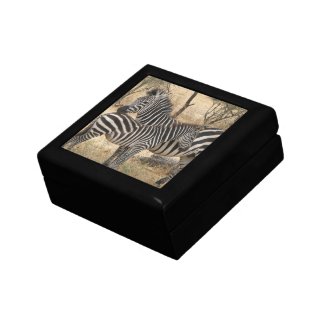 Mother and Baby Zebra Keepsake Gift Box