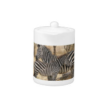 Mother and Baby Zebra Teapot