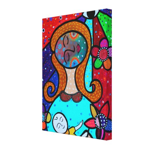 Mother and Child Abstract Art Canvas Print | Zazzle