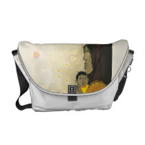 Mother and Child Art Rickshaw Messenger Bag