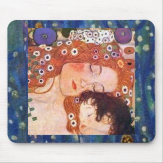 Mother and Child by Klimt mousepad