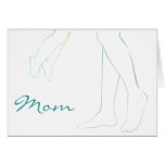 Mother and Child Linear Mother's Day Card cards