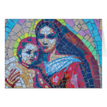 Mother and child mosaic card