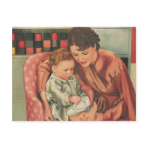 mother and child postcards