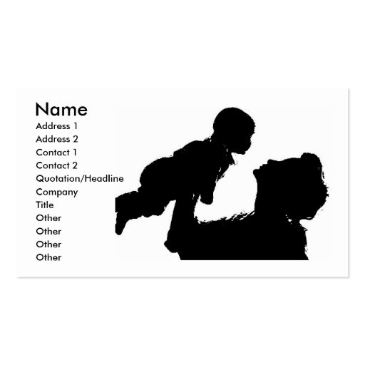 Mother And Child Profile Card Business Card Templates