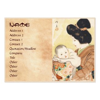 Mother and Child Shinsui Ito japanese portrait art Business Card