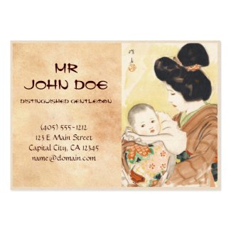 Mother and Child Shinsui Ito japanese portrait art Business Card
