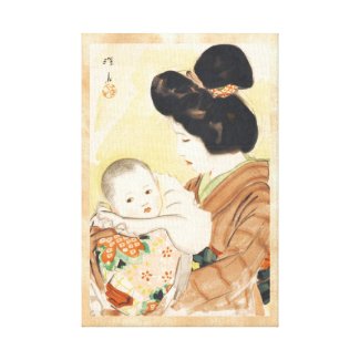 Mother and Child Shinsui Ito japanese portrait art Gallery Wrap Canvas