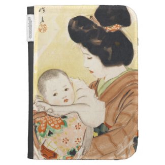 Mother and Child Shinsui Ito japanese portrait art Kindle Folio Case