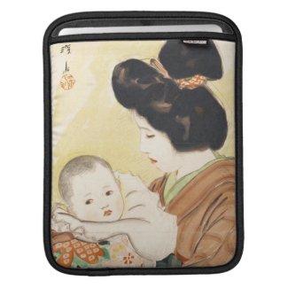 Mother and Child Shinsui Ito japanese portrait art iPad Sleeves