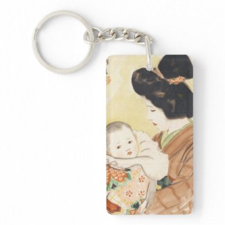 Mother and Child Shinsui Ito japanese portrait art Acrylic Key Chains